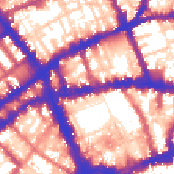 Daytime road noise heatmap for WC1V 6LS