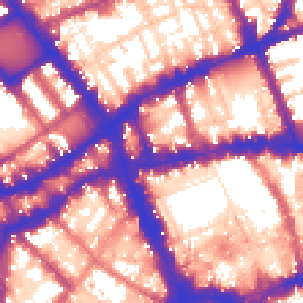 Daytime road noise heatmap for WC1V 6NX