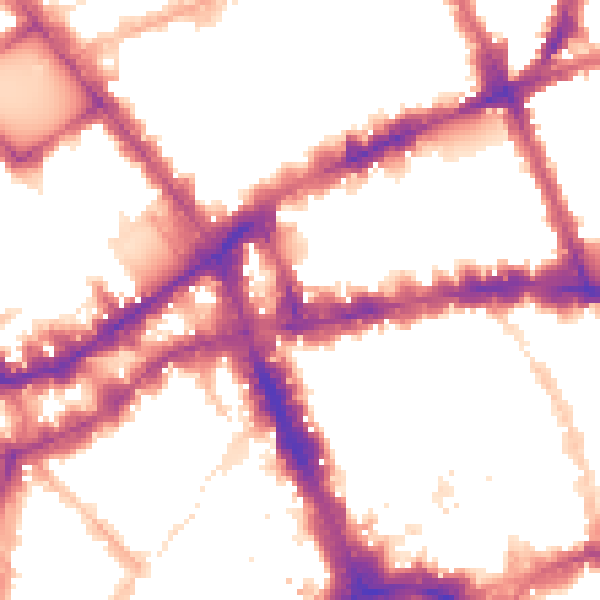 Night-time road noise heatmap for WC1V 6NX