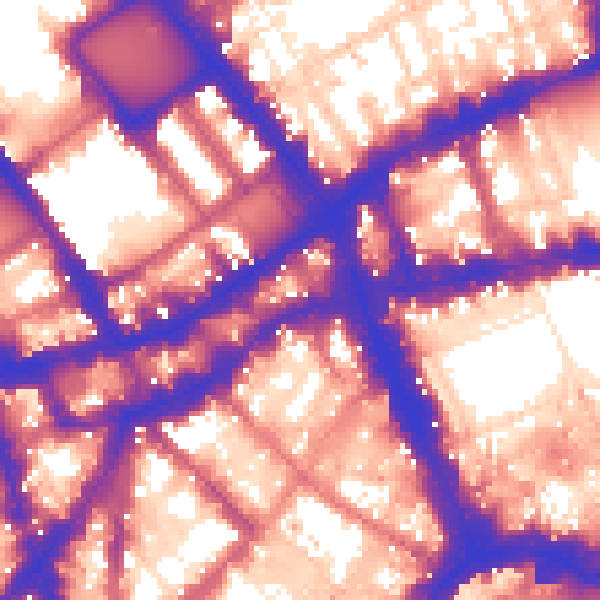 Daytime road noise heatmap for WC1V 6PS