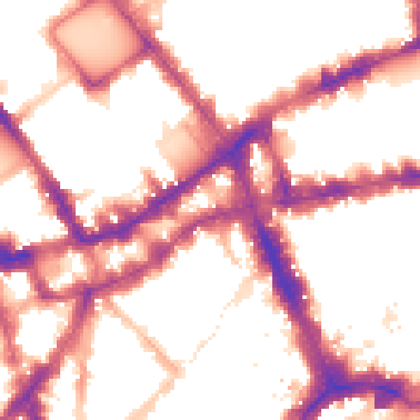 Night-time road noise heatmap for WC1V 6PS