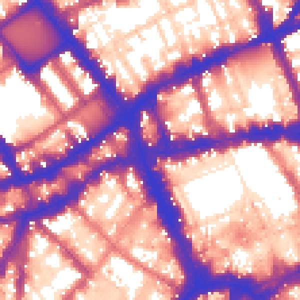 Daytime road noise heatmap for WC1V 6RD