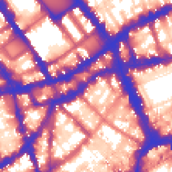 Daytime road noise heatmap for WC1V 7AP