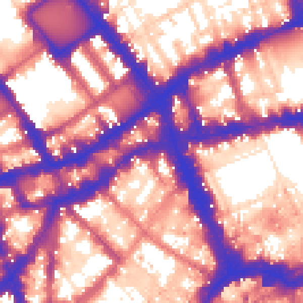 Daytime road noise heatmap for WC1V 7BW