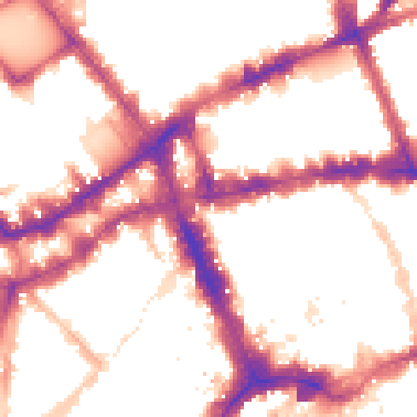 Night-time road noise heatmap for WC1V 7DX