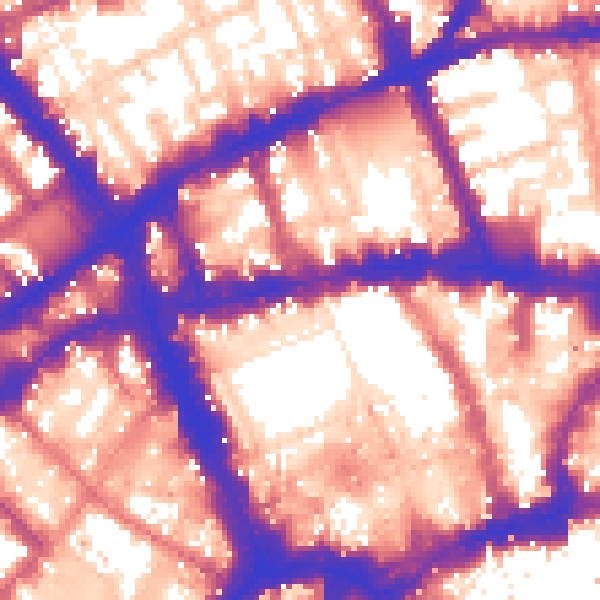 Daytime road noise heatmap for WC1V 7EY