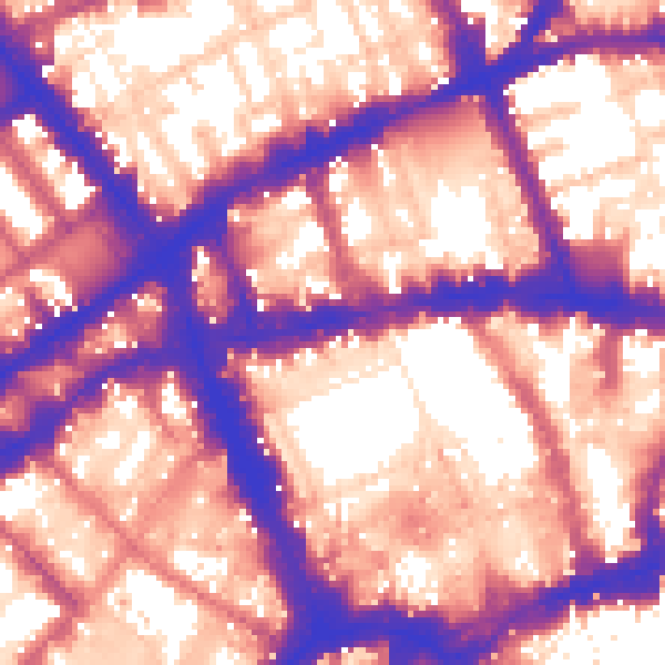 Daytime road noise heatmap for WC1V 7EZ