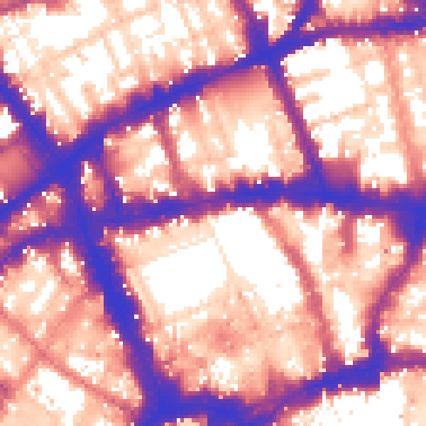 Daytime road noise heatmap for WC1V 7HH