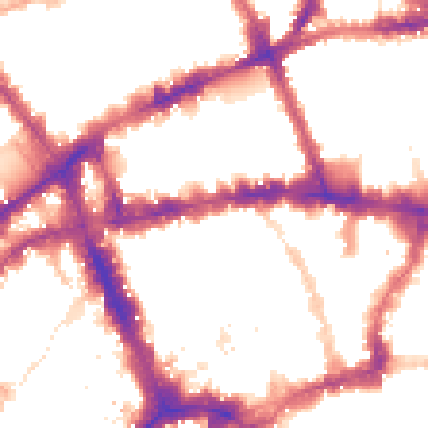 Night-time road noise heatmap for WC1V 7HH