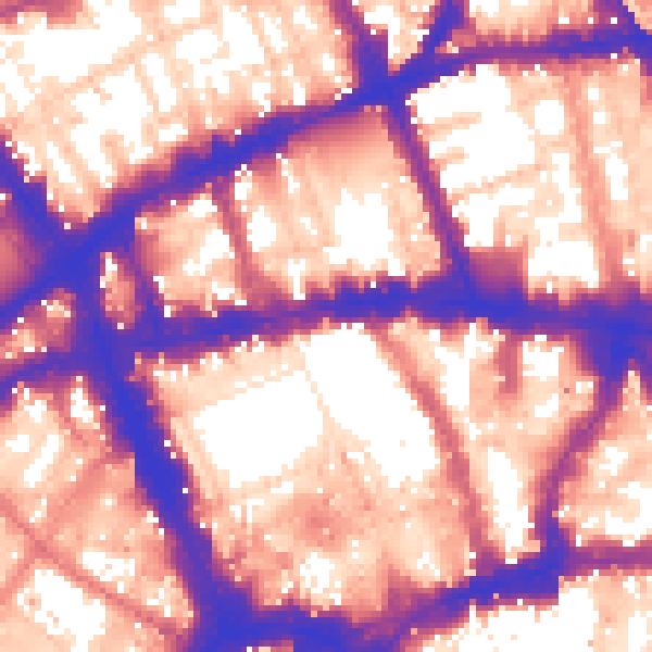 Daytime road noise heatmap for WC1V 7JG