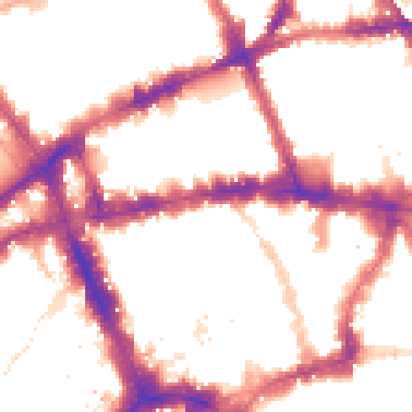 Night-time road noise heatmap for WC1V 7JG