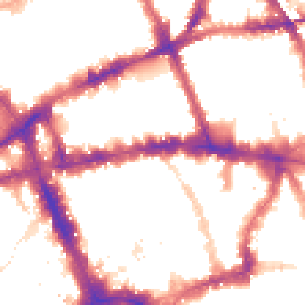 Night-time road noise heatmap for WC1V 7JS