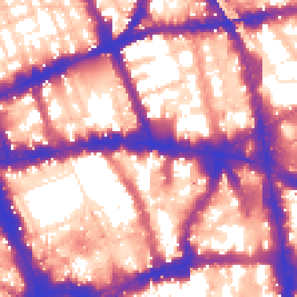 Daytime road noise heatmap for WC1V 7PX