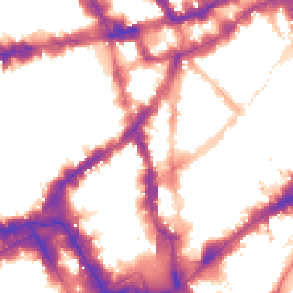 Night-time road noise heatmap for WC2H 0BN