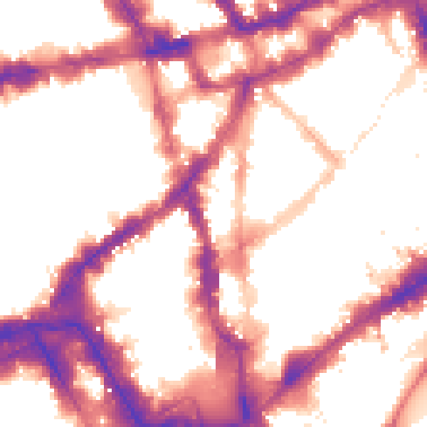 Night-time road noise heatmap for WC2H 0BP