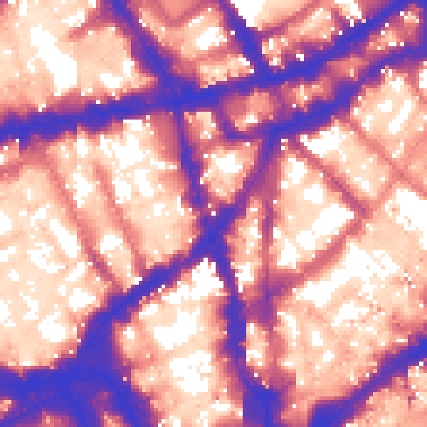 Daytime road noise heatmap for WC2H 0JE