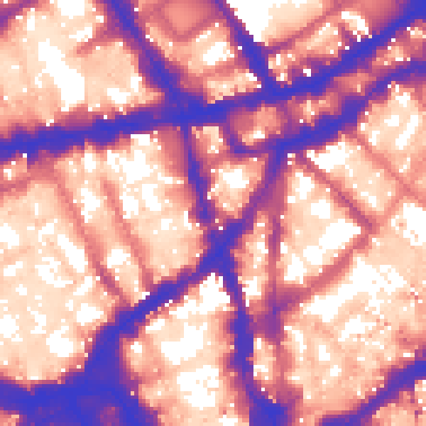 Daytime road noise heatmap for WC2H 0JH