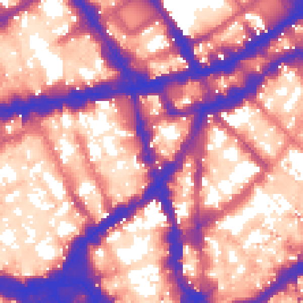 Daytime road noise heatmap for WC2H 0JN