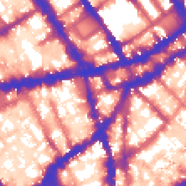 Daytime road noise heatmap for WC2H 0LA