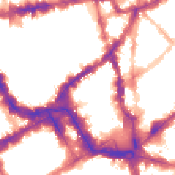 Night-time road noise heatmap for WC2H 7BG