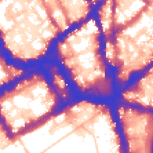 Daytime road noise heatmap for WC2H 7ED