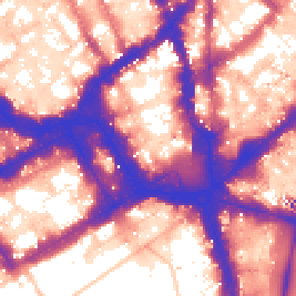 Daytime road noise heatmap for WC2H 7EP