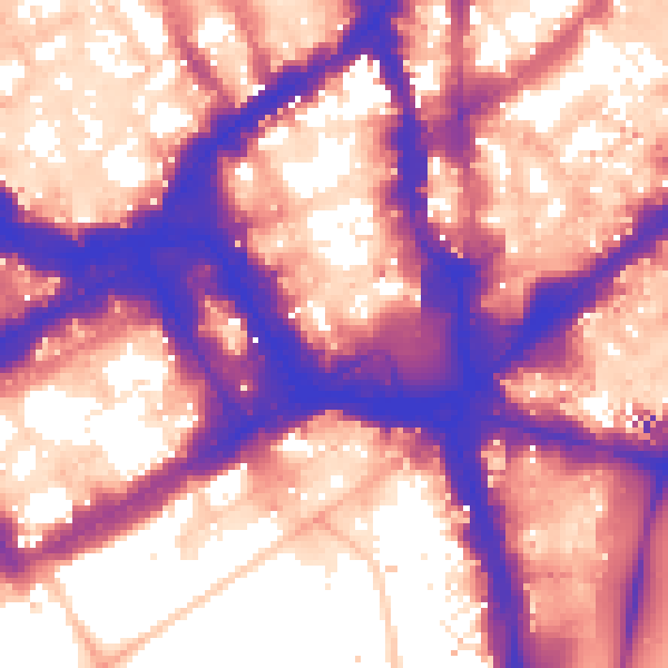 Daytime road noise heatmap for WC2H 7HA