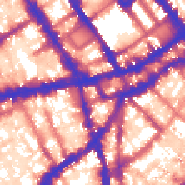 Daytime road noise heatmap for WC2H 8AP