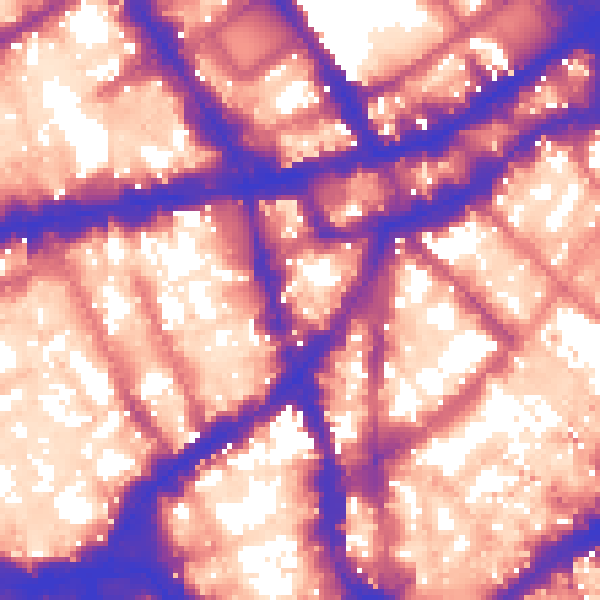 Daytime road noise heatmap for WC2H 8BU