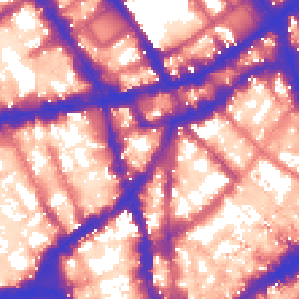 Daytime road noise heatmap for WC2H 8DF