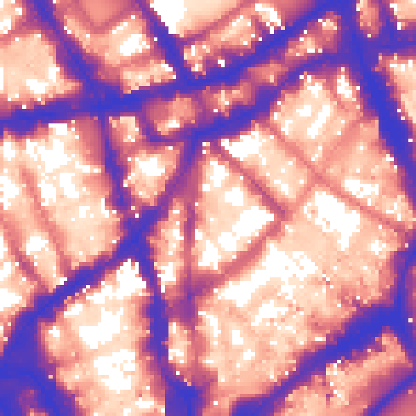 Daytime road noise heatmap for WC2H 9AU