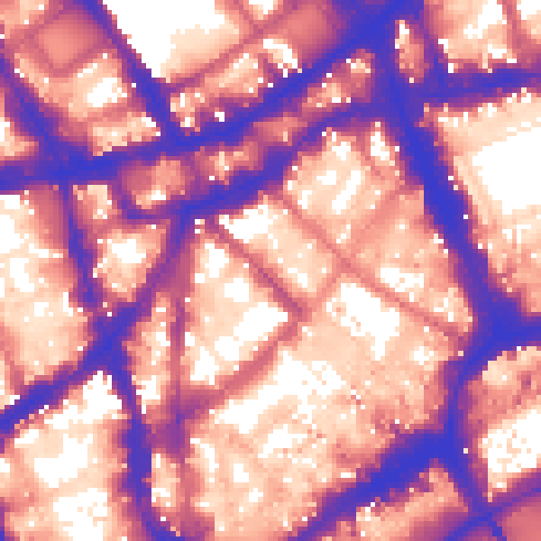 Daytime road noise heatmap for WC2H 9BD