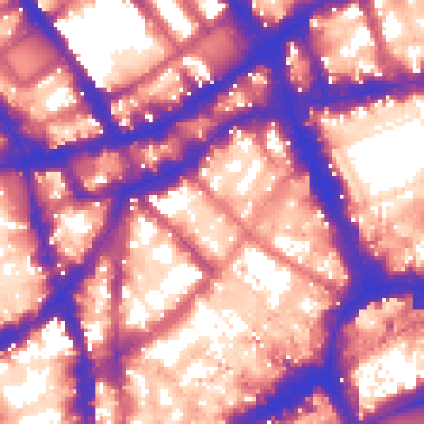 Daytime road noise heatmap for WC2H 9BH