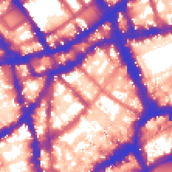 Daytime road noise heatmap for WC2H 9BP