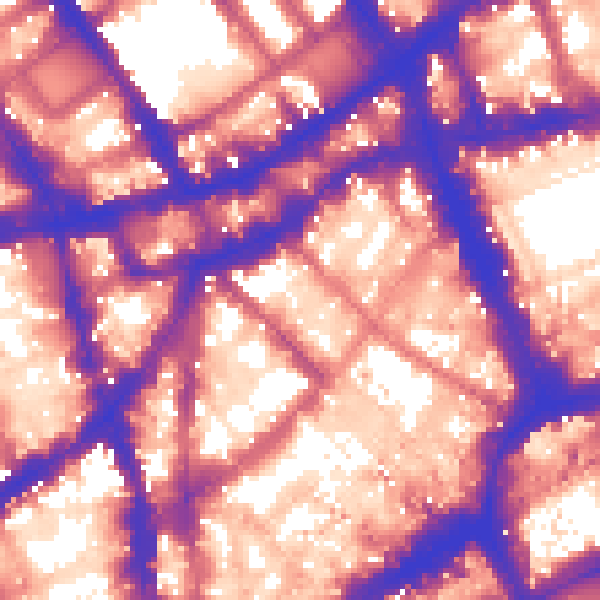 Daytime road noise heatmap for WC2H 9BU