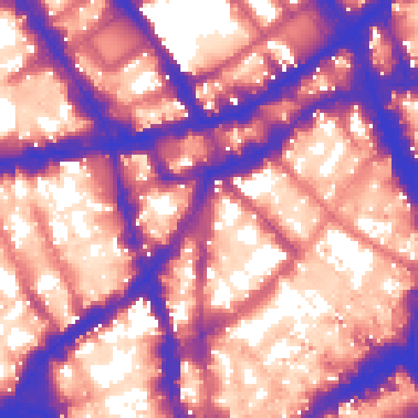 Daytime road noise heatmap for WC2H 9DA