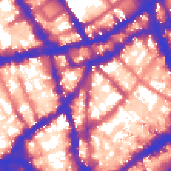 Daytime road noise heatmap for WC2H 9HB