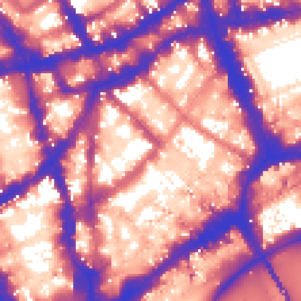 Daytime road noise heatmap for WC2H 9SE