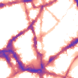 Night-time road noise heatmap for WC2N 4AA