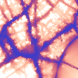 Daytime road noise heatmap for WC2N 4DD