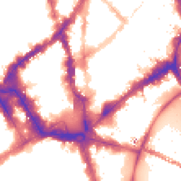 Night-time road noise heatmap for WC2N 4ER