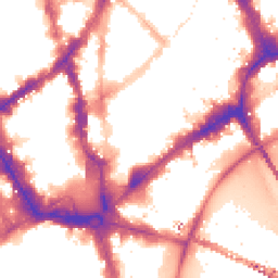 Night-time road noise heatmap for WC2N 4HG