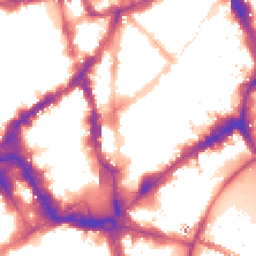 Night-time road noise heatmap for WC2N 4LA