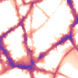 Night-time road noise heatmap for WC2N 4LF
