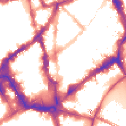 Night-time road noise heatmap for WC2N 4LJ