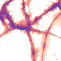 Night-time road noise heatmap for WC2N 5BY
