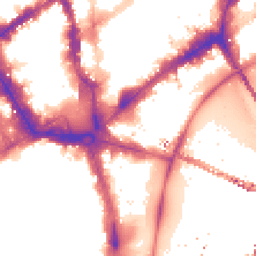 Night-time road noise heatmap for WC2N 5NG