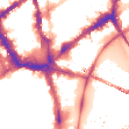 Night-time road noise heatmap for WC2N 5PE