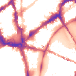 Night-time road noise heatmap for WC2N 6AR