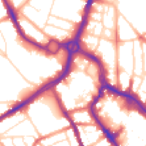 Daytime road noise heatmap for WD17 1BA